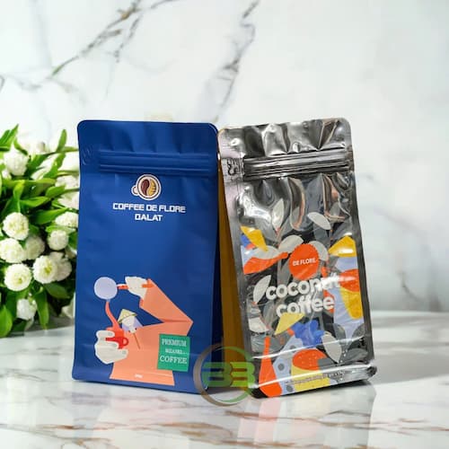 túi 4 cạnh đựng cà phê