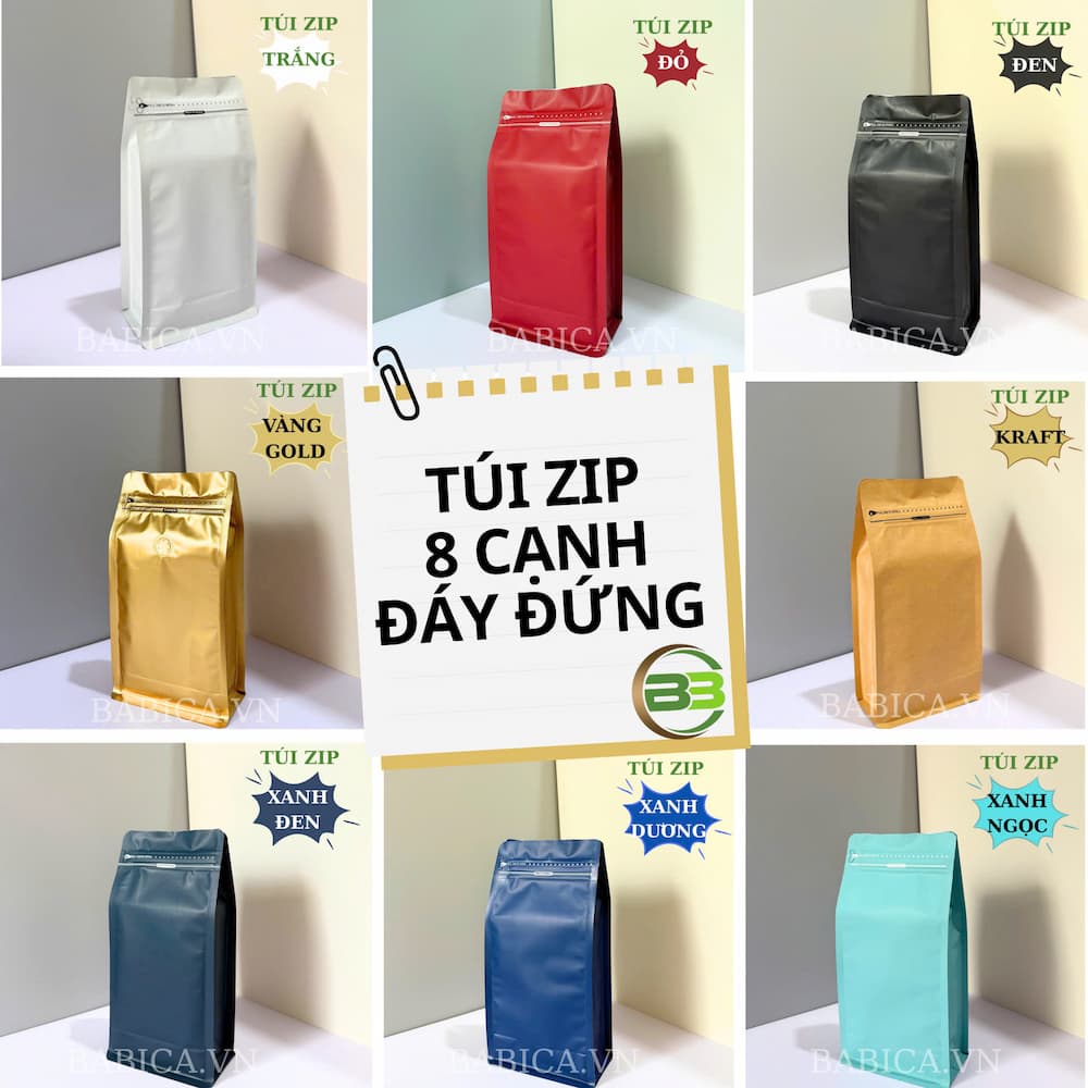 túi zip cà phê