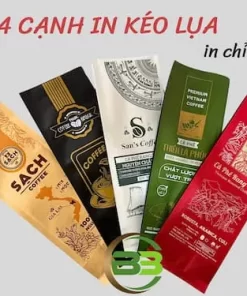 túi 4 cạnh đựng cà phê