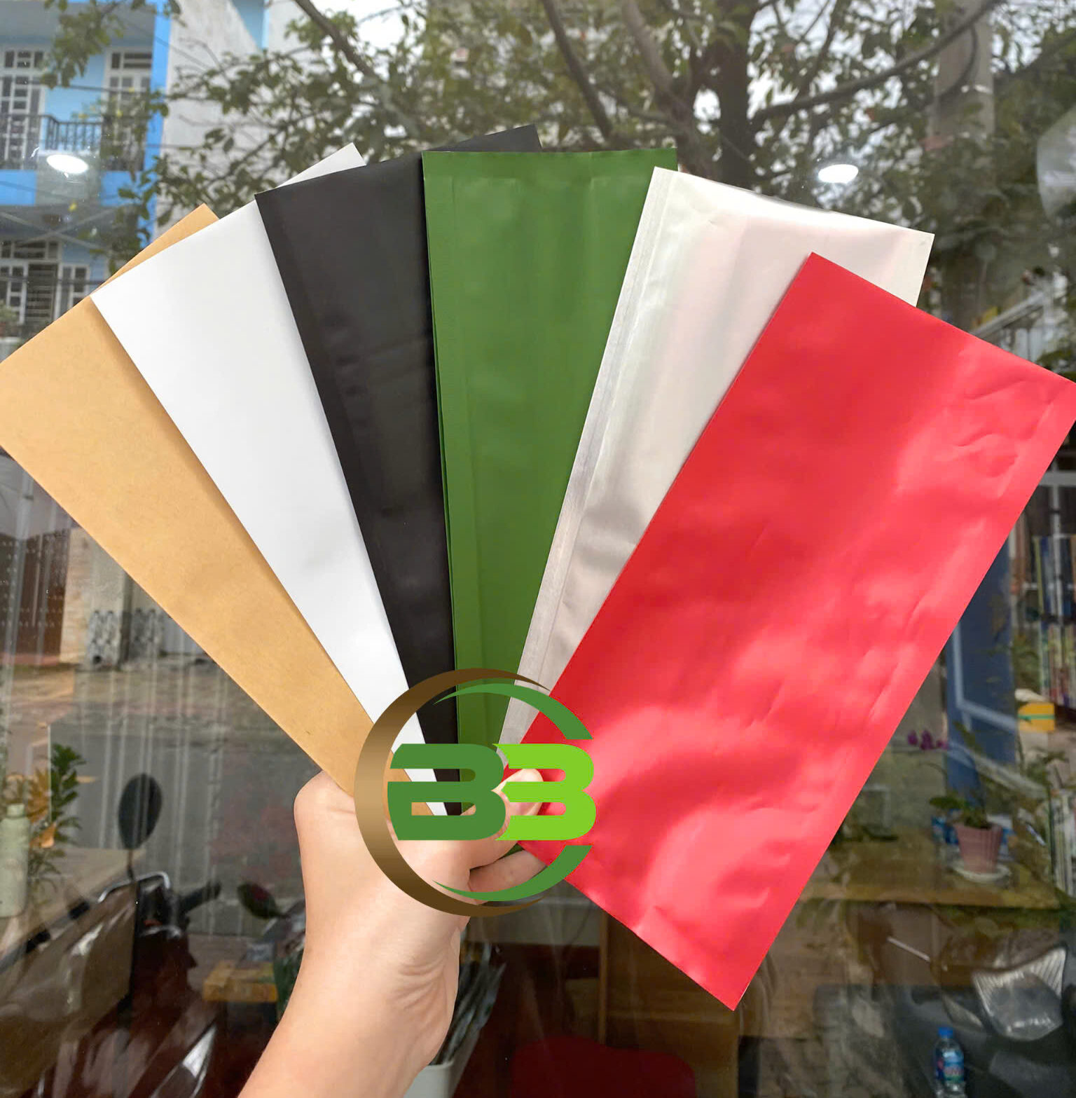 túi 4 cạnh trơn size 500g 