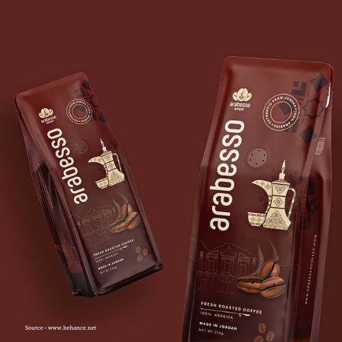 Logo bao bì cà phê dạng hình tròn dễ ghi nhớ