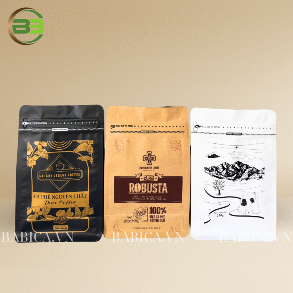 Các kích thước bao bì cà phê phổ biến nhất hiện nay