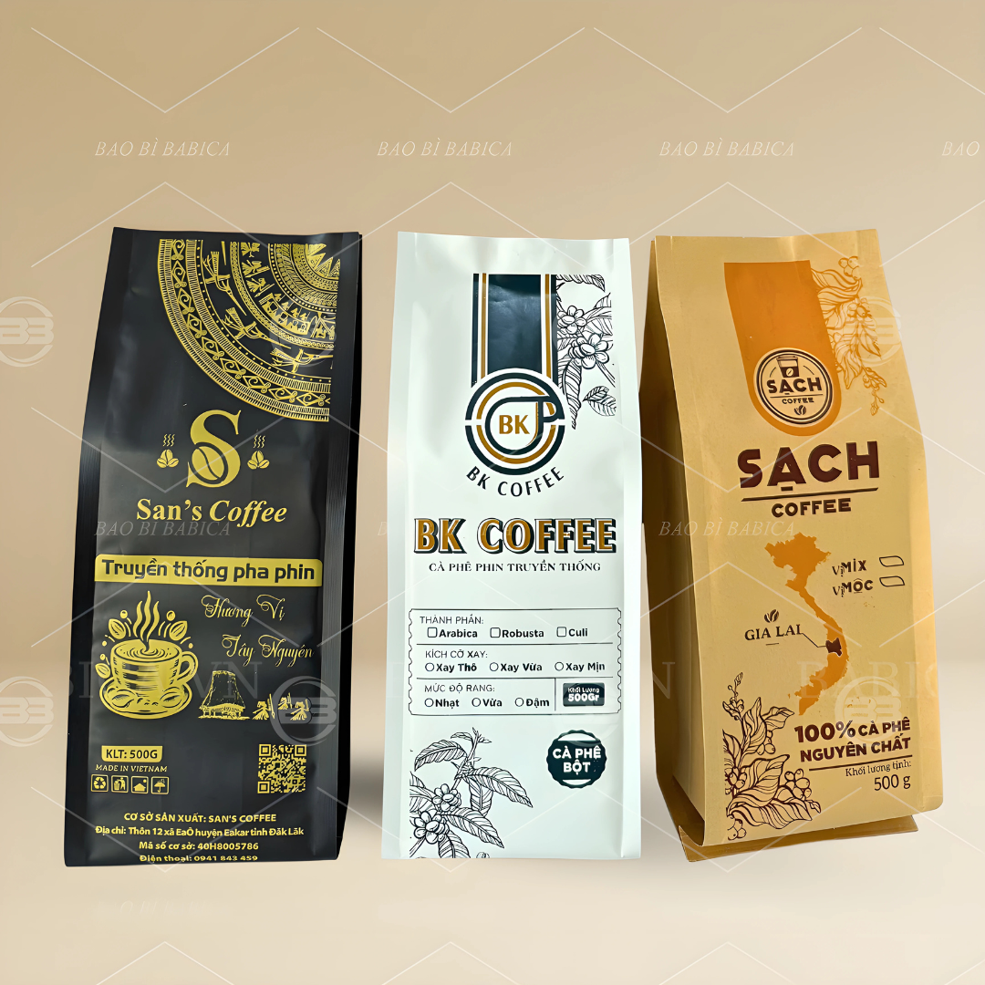 Túi 4 cạnh in kéo lụa