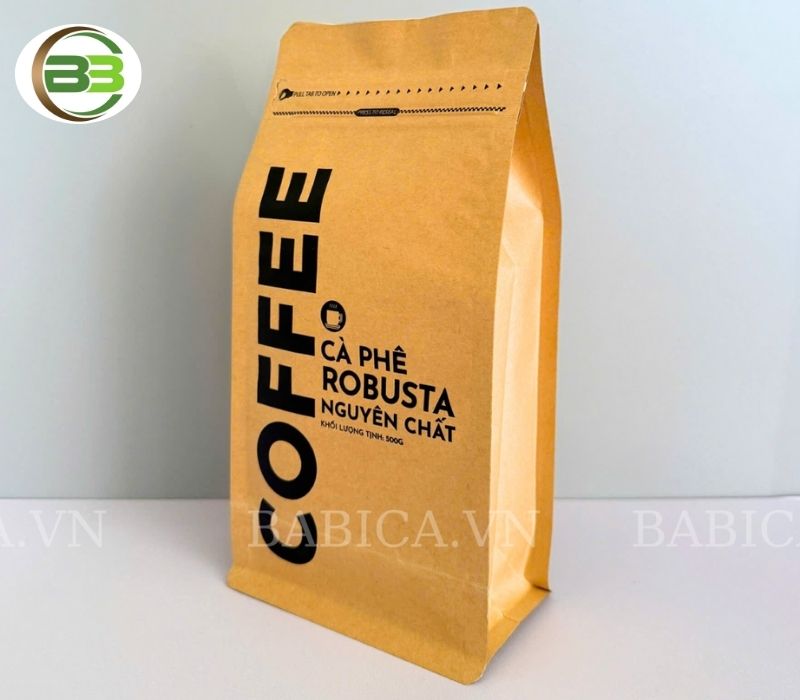 bao bì cà phê giấy kraft đẹp, bắt mắt bao bì cà phê giấy kraft đẹp, bắt mắt