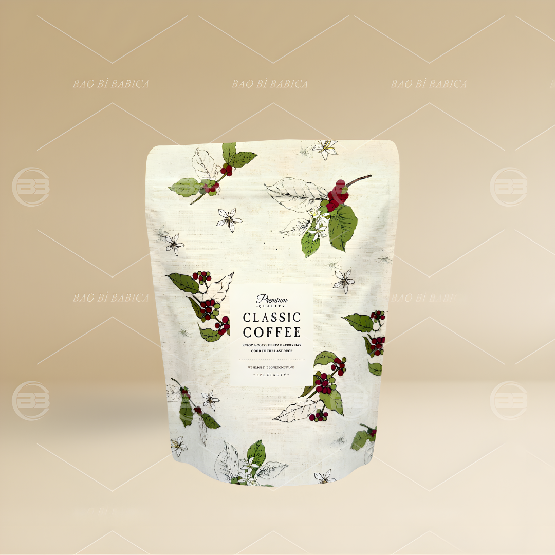 Túi zip đáy đứng in trục ống đồng đẹp