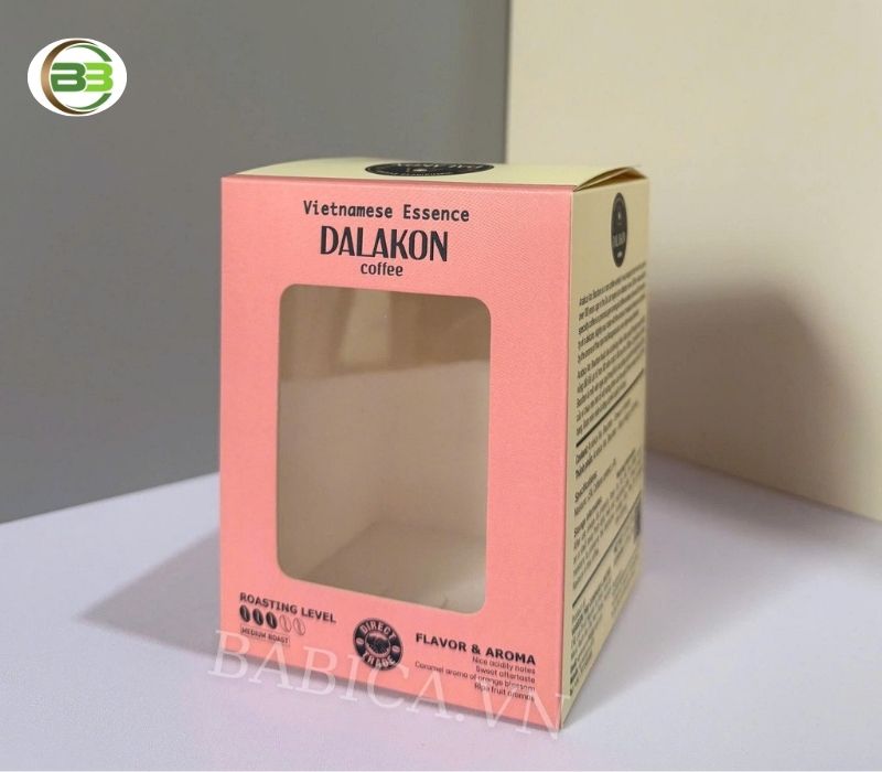 hộp đựng cafe dạng cửa sổ