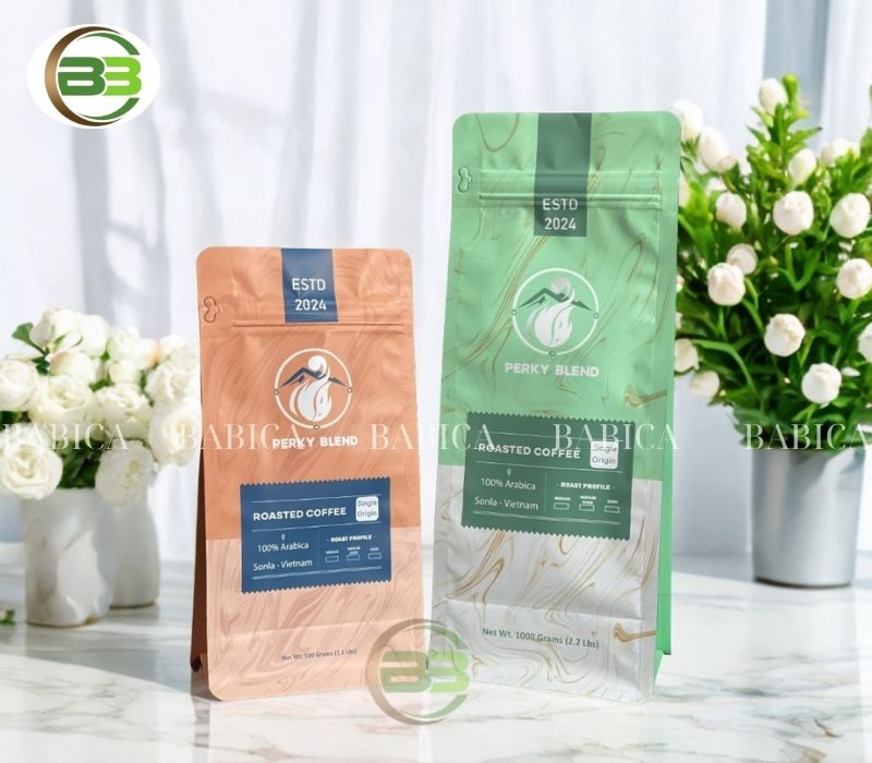 túi zip nhựa 8 cạnh có van túi zip nhựa 8 cạnh có van