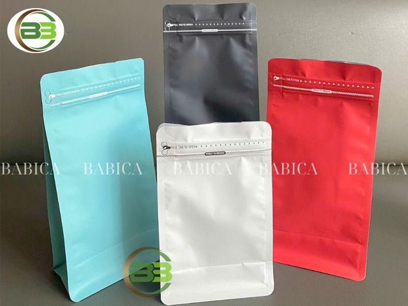 túi zip cafe 8 cạnh trơn túi zip cafe 8 cạnh trơn